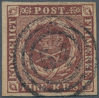 17471 Schleswig-Holstein - Stempel Auf Dänemark: 1851, Fire R.B.S. Braun, Ferslew, Platte I No.86, Allseit - Autres & Non Classés