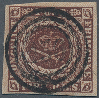 17473 Schleswig-Holstein - Stempel Auf Dänemark: 1853, Fire R.B.S. Schwarzbraun, Thiele, Platte II, Allsei - Andere & Zonder Classificatie