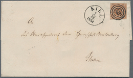 17478 Schleswig-Holstein - Stempel Auf Dänemark: 1854, FIRE R.B.S. Gelblichbraun, Allseits Gerandet, Mit R - Autres & Non Classés