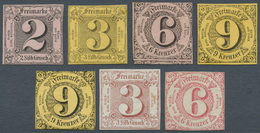 17483 Thurn & Taxis - Marken Und Briefe: 1852/1860, 6 Werte Ungebraucht (Mi.Nrn. 5b, 6a, 9aIA, 10aII, 10bI - Autres & Non Classés