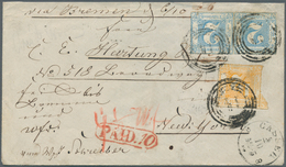 17491 Thurn & Taxis - Marken Und Briefe: 1865, 2 Sgr. Blau Im Waagerechten Paar Und 1/2 Sgr. Orange Je Mit - Andere & Zonder Classificatie