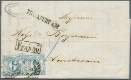 17496 Thurn & Taxis - Marken Und Briefe: 1866, Kompletter Faltbrief Mit Paar Der 6 Kr. 5. Ausgabe, Bahnpos - Sonstige & Ohne Zuordnung