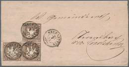 17559 Württemberg - Marken Und Briefe: 1861, Wappen 1 Kr. Dunkelbraun, Eng Gezähnt, Dünnes Papier Als Drei - Andere & Zonder Classificatie