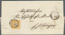 17574 Württemberg - Marken Und Briefe: 1861/1862, Sogenannter "Hin- Und Her-Brief" Mit 3 Kr. Gelborange Vo - Other & Unclassified