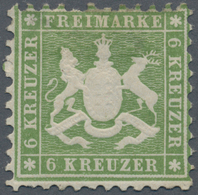 17575 Württemberg - Marken Und Briefe: 1862, 6 Kreuzer Hellgrün Ungebraucht Mit Teilen Der Originalgummier - Other & Unclassified