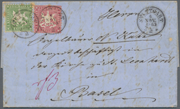 17578 Württemberg - Marken Und Briefe: 1862/63, Ausgaben-Mischfrankatur 6 Kr Grün Und 3 Kr. Rot (je Weit G - Other & Unclassified