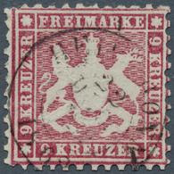 17579 Württemberg - Marken Und Briefe: 1862, Wappen 9 Kr. Violett-karmin, Weit Gezähnt Mit K2 "HEILBRONN 2 - Other & Unclassified