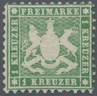 17583 Württemberg - Marken Und Briefe: 1863, 1 Kreuzer Dunkelgrün Ungebraucht Mit Gummiresten, Einwandfrei - Other & Unclassified