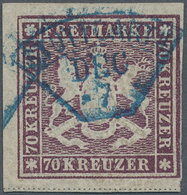 17608 Württemberg - Marken Und Briefe: 1873: 70 Kr Braunlila, Voll-breitrandig. Im Breiten Rand Min. Eckhe - Other & Unclassified