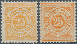 17628 Württemberg - Marken Und Briefe: 1890, Freimarke 25 Pf. In Seltener Farbe Hellgelborange, Einwandfre - Other & Unclassified
