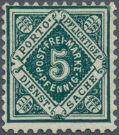 17634 Württemberg - Marken Und Briefe: 1890, Dienstmarke 5 Pf. In Seltener Farbe Schwarzblaugrün, Einwandf - Other & Unclassified