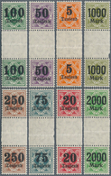 17641 Württemberg - Marken Und Briefe: 1923, Dienst-Aufdruckmarken "1000 Mark" Bis "10 Mrd." Dreizehn Senk - Other & Unclassified