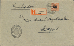 17649 Württemberg - Marken Und Briefe: 1924, 50 Auf 25 Pfg., Portogerechte Einzelfrankatur In Normaler Zäh - Other & Unclassified