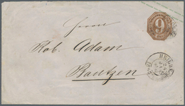 17663 Württemberg - Ganzsachen: 1863, GA-Umschlag 9 Kr. Bläuliches Papier Mit Blaugrünem Überdruck Und Mit - Autres & Non Classés