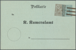 17679 Württemberg - Ganzsachen: 1908, Kameralamt: Dienstpostkarte 3 Pf Braun Neben Durchbalkter 2 Pf Grau - Autres & Non Classés