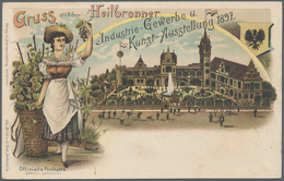 17688 Württemberg - Ganzsachen: 1897, Color GA-Ansichtskarte 5 Pf. "Gruss Aus Der Heilbronner Industrie-Ge - Sonstige & Ohne Zuordnung