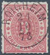 17695 Württemberg - Einkreisstempel: ROIGHEIM 21/10 73 Seltener Zentrischer Ideal-K1 Auf Ovalausgabe 3 Kr. - Autres & Non Classés