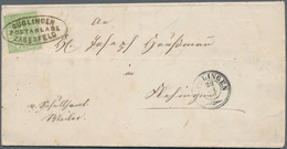 17704 Württemberg - Postablagen: ZABERNFELD-GÜGGLINEN Auf Kabinett-Brief Mit Ovalausgabe 1 Kr. Grün Und Ne - Autres & Non Classés