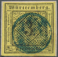 17705 Württemberg - Stumme Stempel: BACKNANG, Stummer Blauer Siebstempel Ideal Zentrisch Als Alleinige Ent - Other & Unclassified