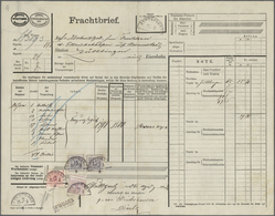 17717 Württemberg - Besonderheiten: 1882, Frachbrief "Königl. Württemb. Eisenbahn" Nach Dem Wiegen Der Fra - Autres & Non Classés