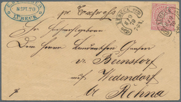 17724 Norddeutscher Bund - Marken Und Briefe: 1869, 1 Gr Karminrot, Entwertet Mit Hufeisenstempel LÜBECK, - Andere & Zonder Classificatie