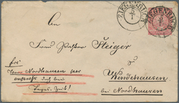 17727 Norddeutscher Bund - Ganzsachen: 1868, 1 Gr Karmin Ganzsachenumschlag Von K2 ZIEGENRÜCK, 5/1, Per EI - Autres & Non Classés