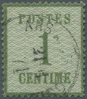 17734 Elsass-Lothringen - Marken Und Briefe: 1870, 1 C. Graugrün Mit Netzunterdruck 'Spitzen Nach Unten', - Other & Unclassified