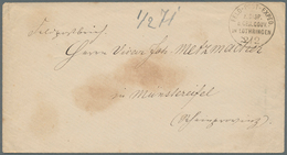 17740 Elsass-Lothringen - Marken Und Briefe: 1871, 2. 2., "Feld-Post-Exped. Z. Disp. D. Gen. Gouv. In Loth - Andere & Zonder Classificatie