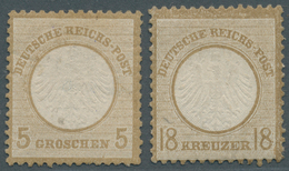 17807 Deutsches Reich - Brustschild: 1872, 5 Gr. Und 18 Kreuzer Kleiner Schild, Ungebraucht Mit Falz (nach - Ungebraucht