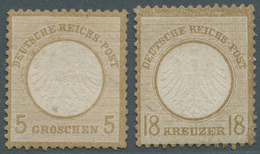 17807 Deutsches Reich - Brustschild: 1872, 5 Gr. Und 18 Kreuzer Kleiner Schild, Ungebraucht Mit Falz (nach - Ongebruikt