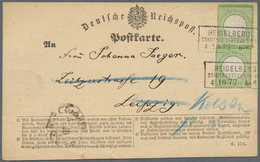 17811 Deutsches Reich - Brustschild: 1872, Zweimal Kleines Schild 1 Kr. Grün Auf Amtlichen Postkartenformu - Neufs