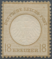 17817 Deutsches Reich - Brustschild: 1872, 18 Kr. Kleiner Schild, Farbfrisch Und Gut Gezähnt, Tadellos Ung - Ungebraucht