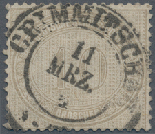 17820 Deutsches Reich - Brustschild: 1872, 10 Gr. Ziffernzeichnung Gelbgrau Mit Praktisch Vollständiger Po - Unused Stamps