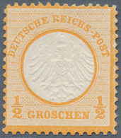 17823 Deutsches Reich - Brustschild: 1872, ½Gr Kleiner Schild, Ungebraucht, Signiert Pfenninger, Ungebrauc - Ungebraucht