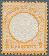 17823 Deutsches Reich - Brustschild: 1872, ½Gr Kleiner Schild, Ungebraucht, Signiert Pfenninger, Ungebrauc - Ongebruikt