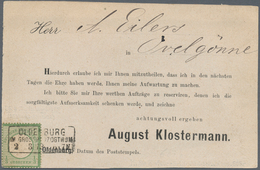 17830 Deutsches Reich - Brustschild: 1872, Grosser Schild 1/3 Gr. (dunkel)grün Auf Vordruck-Vertreter-Kart - Ungebraucht