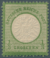 17831 Deutsches Reich - Brustschild: 1872, 1/3 Groschen Dunkelgrün Großer Schild Postfrisch Mit PLATTENFEH - Ongebruikt