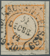 17833 Deutsches Reich - Brustschild: ½ Gr. Orange, Normal Gezähntes Prachtstück Mit Zentrischem Hufeisen - - Ungebraucht