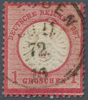 17845 Deutsches Reich - Brustschild: 1872, 1 Gr. Rot, Tadelloses Stück Mit Deutlich Sichtbarem Plattenfehl - Unused Stamps