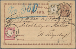 17850 Deutsches Reich - Brustschild: 1872, Grosses Schild 5 Gr. Und 1 Gr. Auf "Auslagen"-GA-Karte ½ Gr. Vo - Neufs
