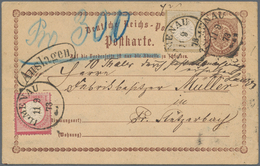 17850 Deutsches Reich - Brustschild: 1872, Grosses Schild 5 Gr. Und 1 Gr. Auf "Auslagen"-GA-Karte ½ Gr. Vo - Ongebruikt