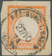 17853 Deutsches Reich - Brustschild: 1872, 2 Kr. Orange Großer Schild, Leuchtend Farbfrisches Exemplar In - Neufs