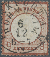 17859 Deutsches Reich - Brustschild: 1872, 9 Kr. Lilabraun, Prachtvolles Exemplar In Denkbar Tiefster Farb - Unused Stamps