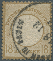 17862 Deutsches Reich - Brustschild: 1872, 18 Kr. Ockerbraun Großer Schild, Farbfrisches Exemplar In Guter - Unused Stamps
