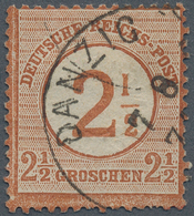 17865 Deutsches Reich - Brustschild: 1874, 2½ Gr. Auf 2½ Gr. Gestempelt "DANZIG" Mit Dem Aufdruckfehler "1 - Unused Stamps
