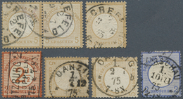 17872 Deutsches Reich - Brustschild: 1875, Sieben Brustschild-Marken Mit Reichspost-Normstempel-Spätverwen - Unused Stamps