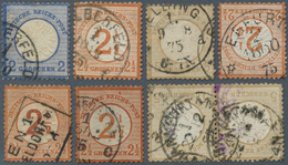 17874 Deutsches Reich - Brustschild: 1875, Acht Brustschild-Marken Und Eine GA Mit Reichspost-Normstempel- - Unused Stamps