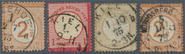 17879 Deutsches Reich - Brustschild: 1875, Vier Brustschild-Marken Und Eine GA Mit Reichspost-Normstempel- - Unused Stamps