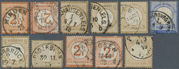 17882 Deutsches Reich - Brustschild: 1875, Elf Brustschild-Marken Mit Reichspost-Normstempel-Spätverwendun - Unused Stamps