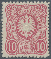 17888 Deutsches Reich - Pfennige: 1875, 10 Pfge. Lilarot Mit Verschmälertem Format Ungebraucht Mit Vollem - Briefe U. Dokumente